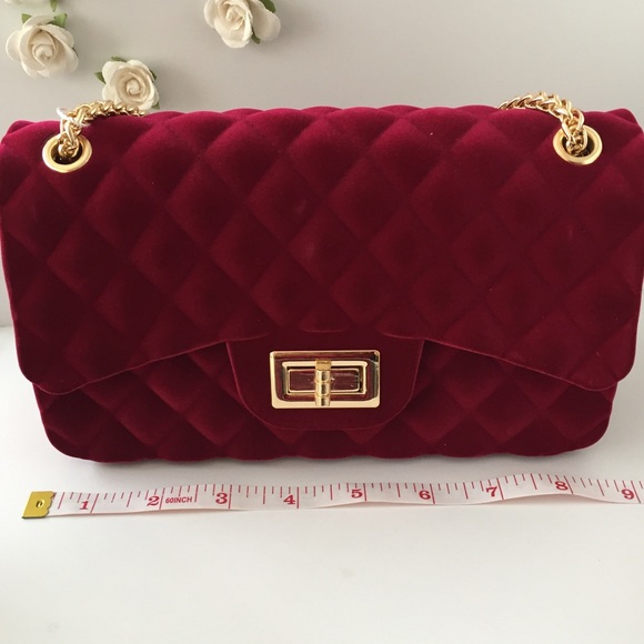 ‼️SALE‼️ CLASSIC WINE GOLD LUXURY SHOULDER BAG - Picture 6 of 8